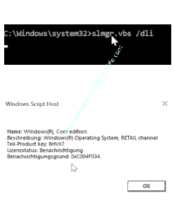 Windows 10 Tutorial: Lizenzen – Den aktuellen Status der installierten Windows-Version mit slmgr /dli anzeigen