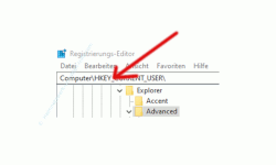 Windows 10 Tutorial - Die Größe der Taskleisten-Vorschaufenster anpassen - Die Adresszeile des Registry-Editors für die Eingabe des Pfades zu einem Registry-Schlüssel nutzen 