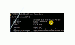Windows 10 Netzwerk Tutorial - Wichtige Eigenschaften einer Wlan-Netzwerkkarte anzeigen lassen! - Informationen zu einer Wlan-Netzwerkkarte, die über den Befehl netsh show wlan drivers angezeigt werden 