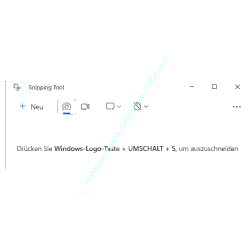 Ansicht des aktivien Snipping-Tool Fensters