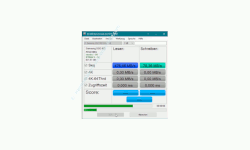 Windows 10 Tutorial - Lese- und Schreibgeschwindigkeit von Festplatten und Flashspeichern mit dem Tool AS SSD Benchmark testen! - Anzeige der ermittelten Lese- und Schreibgeschwindigkeit eines Datenträgers 