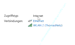  Anzeige des gerade aktiven Wlan-Netzwerkes im Netzwerk- und Freigabecenter