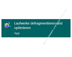 App Laufwerke defragmentieren und optimieren aufrufen 