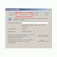 Tutorial Arbeitsgruppenname ändern - Fenster Systemsteuerung Register Computername