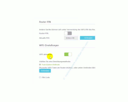  TP-Link Archer VR900v – Die WPS-Einstellungen im Konfigurationsmenü