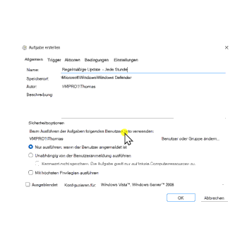 Aufgabe erstellen Register Allgemein