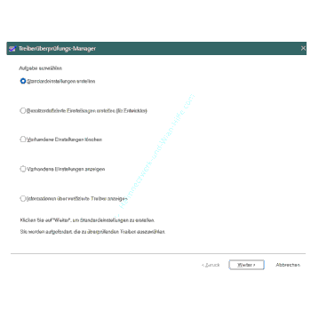 Aufgabe im Verifier auswählen
