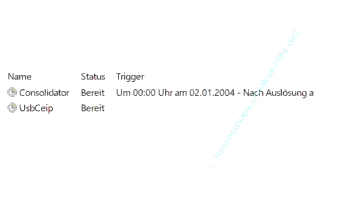 Standardaufgaben Consolidator und UsbCeip in der Aufgabenverwaltung aufrufen und deaktivieren