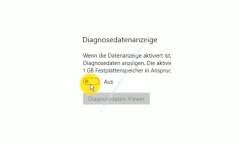 Windows 10 Tutorial - Daten (Telemetriedaten) anzeigen, die von Windows an Microsoft übertragen werden - Ausschalten des Diagnosedaten-Viewers im Bereich Diagnosedatenanzeige 