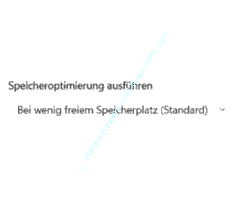 Auswählen, wann die Speichoptimierung ausgeführt werden soll
