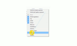 Windows 10 Tutorial - Die erweiterten Suchfunktionen des Explorers für eine effektivere Suche nutzen! - Auswahl für die zusätzliche Auswahl von Spalten der angezeigten Suchergebnisse 