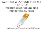 AVM Fritz WLAN USB-Stick N 2 (2,4 GHz) - Produktbeschreibung und Kundenmeinungen