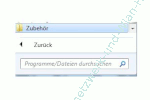 Netzwerk Anleitung: Kennwortänderung mit net accounts - Windows 7 Start - Alle Programme - Zubehör