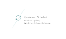 Bereich Update und Sicherheit im Einstellungen Menü 