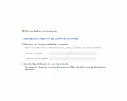 Windows 10  Tutorial - Datenträger, USB-Stick und externe Laufwerke sicher mit BitLocker verschlüsseln! - Konfiguration der Bitlocker-Laufwerkverschlüsselung Methode zum Entsperren des Laufwerkes auswählen 