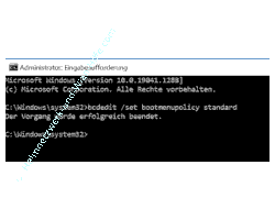 Bootmenü bcdedit Tutorial: : Die Anzeige des alten Bootmenü über den Befehl bcdedit / set bootmenupolicy standard deaktivieren 