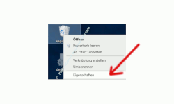 Windows 10 Tutorial - Wichtige Einstellungen, um den Papierkorb von Windows richtig zu konfigurieren! - Das Eigenschaften Konfigurationsfenster für den Papierkorb öffnen 