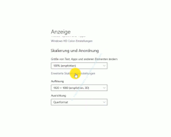 Windows 10 Tutorial - Die Größe der Icons, Symbole und Texte schnell anpassen! - Das Konfigurationsfenster Anzeige Bereich Skalierung und Anordnung 