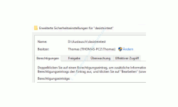 Windows 10 Tutorial - Den Zugriff auf Ordner und Dateien eines Computers überwachen! - Das Konfigurationsfenster Erweiterte Sicherheitseinstellungen 