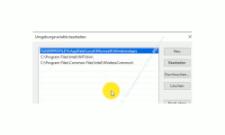 Windows 10 Tutorial - Programme direkt über die Kommandozeile starten - Das Konfigurationsfenster Umgebungsvariable bearbeiten 