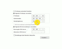 Windows 10 Netzwerk Tutorial - Problem: Kein Zugriff auf den Router möglich! – Das Konfigurationsfenster zum Konfigurieren einer IP-Adresse