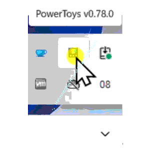 Das PowerToys Symbol in der Windows 11 Taskleiste