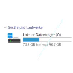 Das Standard-Laufwerkssymbol im Explorer