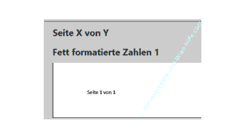 Das vordefinierte Layout Seite X von Y auswählen
