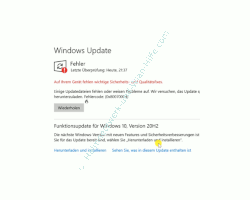 Windows 10 Tutorial - Funktionsupdate bei auftretenden Installationsproblemen selbst installieren! - Das Konfigurationsfenster Windows Update 