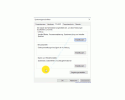 Windows 10 Tutorial - Programme direkt über die Kommandozeile starten - Das Register Erweitert der Systemeigenschaften 