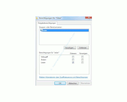 Heimnetzwerk Tutorials: Windows 7 Dateien und Drucker freigeben - Berechtigungen für Freigabe vergeben