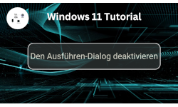 Den Ausführen-Dialog deaktivieren