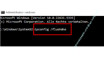 Den DNS-Cache über die Kommandozeile per ipconfig /flushdns löschen