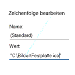 Den Pfad zur neue Bild ico-Datei angeben