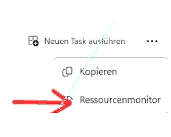 Den Ressourcen-Monitor im Windows 11 Task-Manager aufrufen
