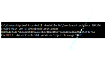 Den SHA-256 Hash-Wert einer Datei in der Kommandozeile anzeigen
