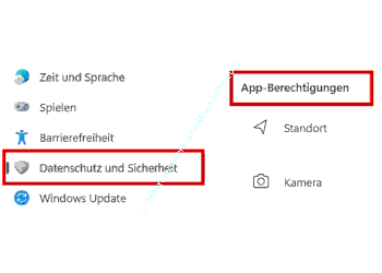 Den Windows 11 Konfigurationsbereich App-Berechtigungen aufrufen