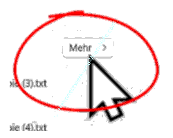 Der Button Mehr zur Anzeige aller zuletzt verwendeten Dokumenten und Anwendungen