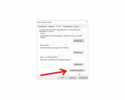Windows 10 Tutorial - Nicht notwendige Dateien mit einer integrierten Funktion automatisch löschen! - Der Button Umgebungsvariablen im Konfigurationsfenster Systemeigenschaften 