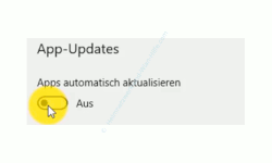 Windows 10 Tutorial - Apps Aktualisierung konfigurieren – Der Ein- und Ausschalter für die Einstellung Apps automatisch aktualisieren 