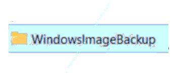 Der Ordner WindowsImageBackup