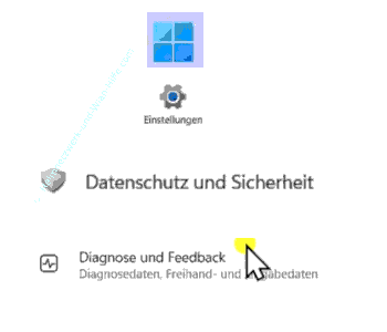 Der Weg zu den Windows 11 Datenschutzeinstellungen