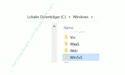 Windows 10 Tutorial - Hände weg vom WinSxS-Ordner - Der WinSxS-Ordner im Verzeichnis Windows 