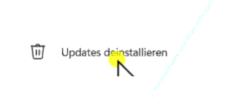 Der Windows 11 Konfigurationsbereich Updates deinstallieren