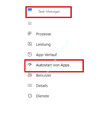 Der Windows 11 Task-Manager Bereich – Autostart von Apps