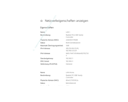 Windows 10 Netzwerk Tutorial - Überblick über deine Netzwerkkonfiguration in den neuen Netzwerkkonfigurationsmenüs! - Detaillierte Informationen zur Netzwerkverbindung auflisten 