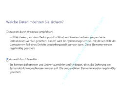  Dialog Daten sichern Auswahl durch Benutzer oder Auswahl durch Windows