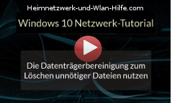 Die Datenträgerbereinigung zum Löschen unnötiger Dateien nutzen - Youtube Video Windows 10 Tutorial