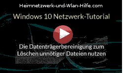 Die Datenträgerbereinigung zum Löschen unnötiger Dateien nutzen - Youtube Video Windows 10 Tutorial