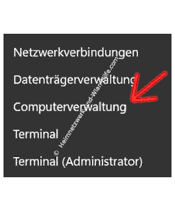 Die Datenträgerverwaltung über das Windows-Symbol aufrufen